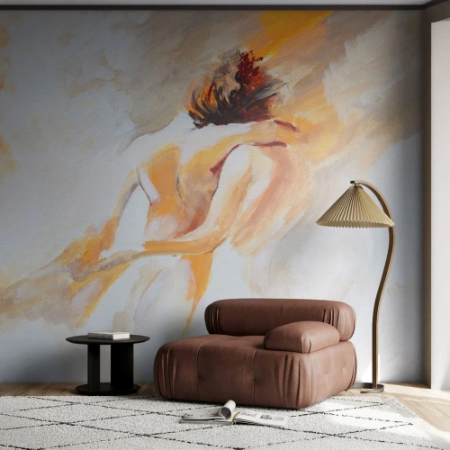 Self-Adhesive Photo Wallpaper Deluxe Sticker - Heavenly Embrace - Piece, Couple in love, Love - 500x350 cm