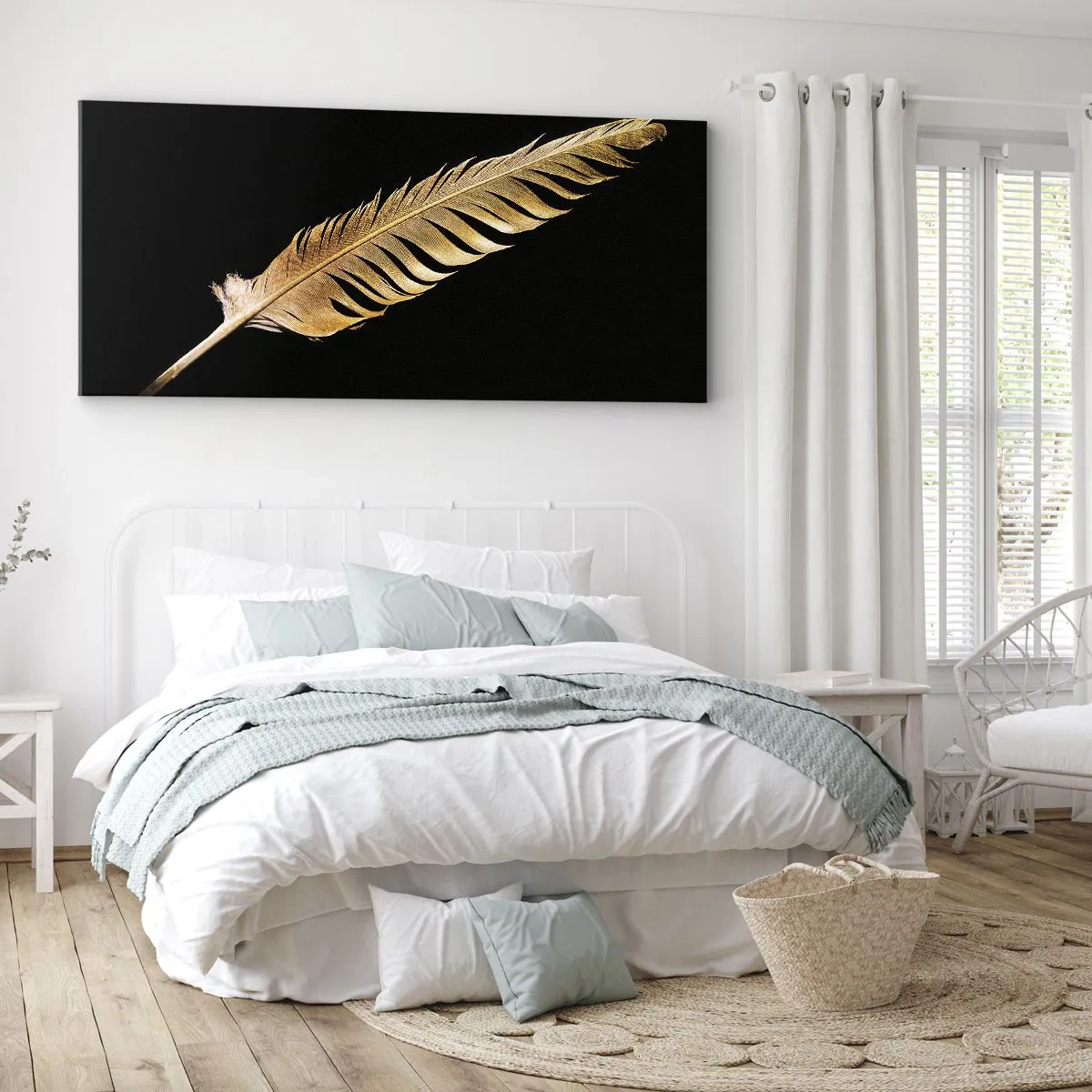 Canvas picture - High-Class Feather - 140x50 cm