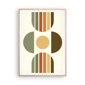 Poster in light oak frame - In the Colours of Soli - 70x100 cm