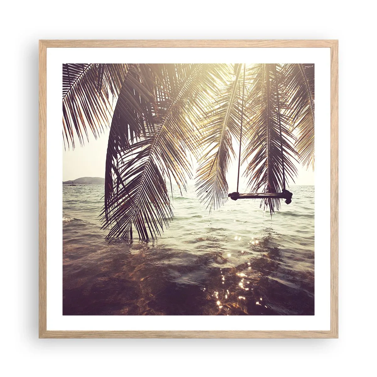 Poster in light oak frame - You Can Dream as Much as You Wish - 60x60 cm