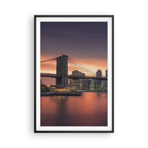 Poster in black frame - Submerged in Lilac Silence - 61x91 cm