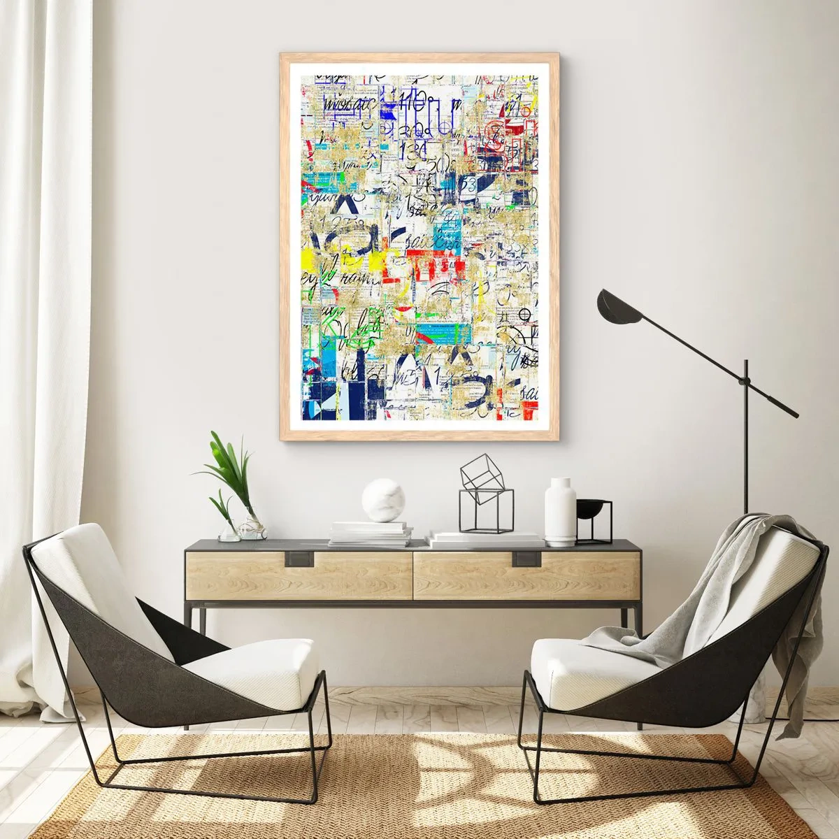 Poster in light oak frame - Feast for the Eyes - 30x40 cm