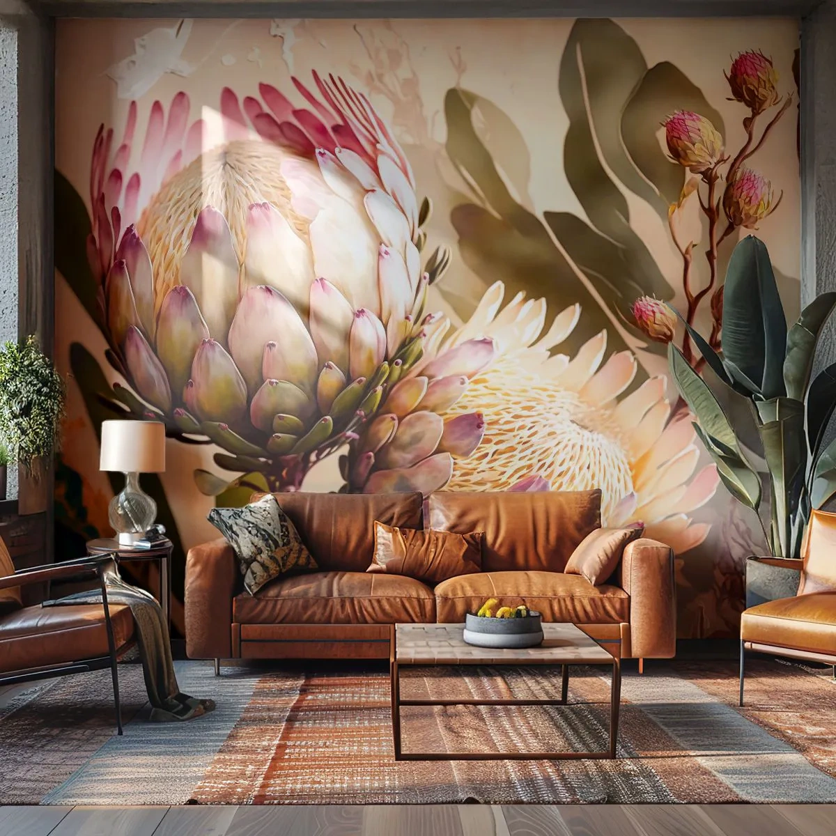Photo Wallpaper Standard Eco - Tender Caress - Flowers, Plants, Botany - 350x256 cm
