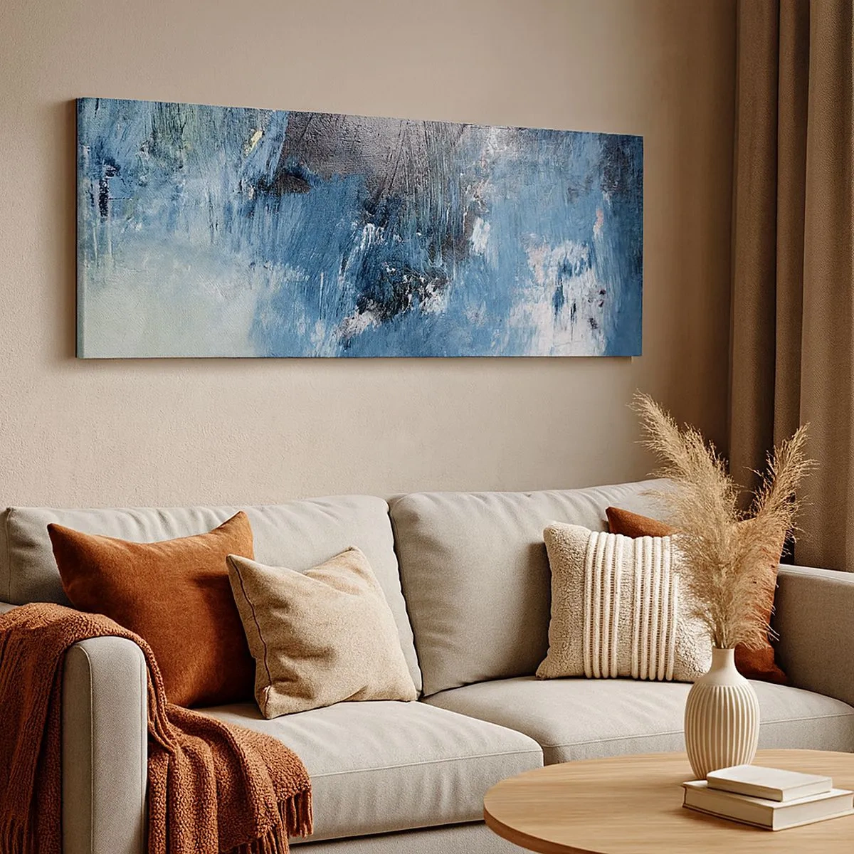 Canvas picture - Blue Rhapsody - 100x40 cm