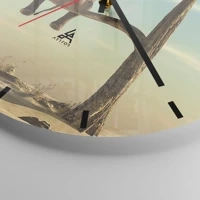 Clock face with lines