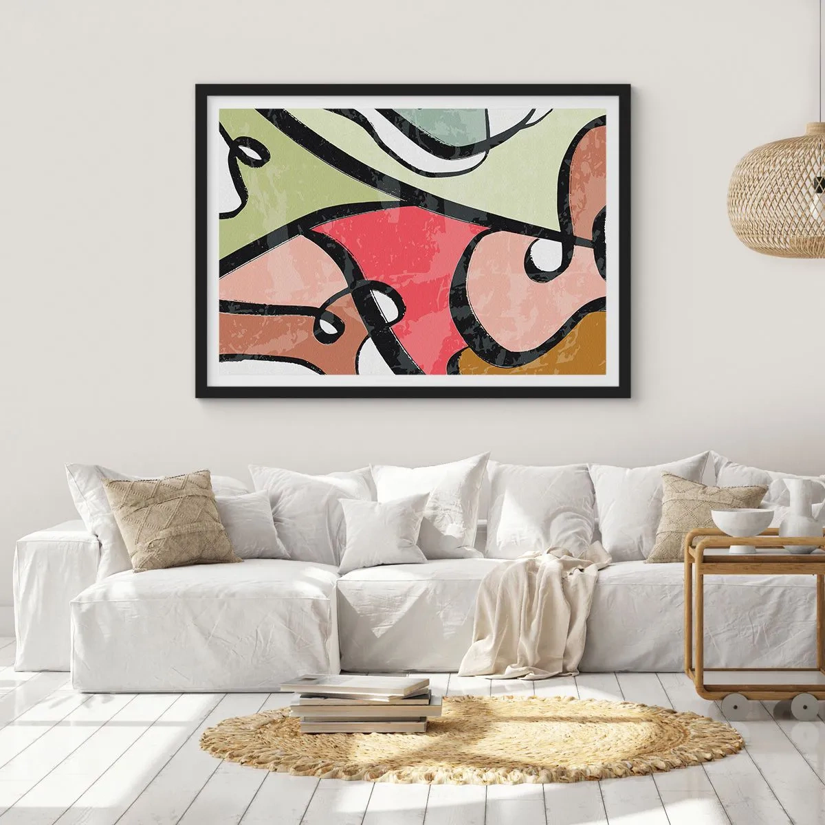 Poster in black frame - Pirouettes Among Colours - 50x40 cm