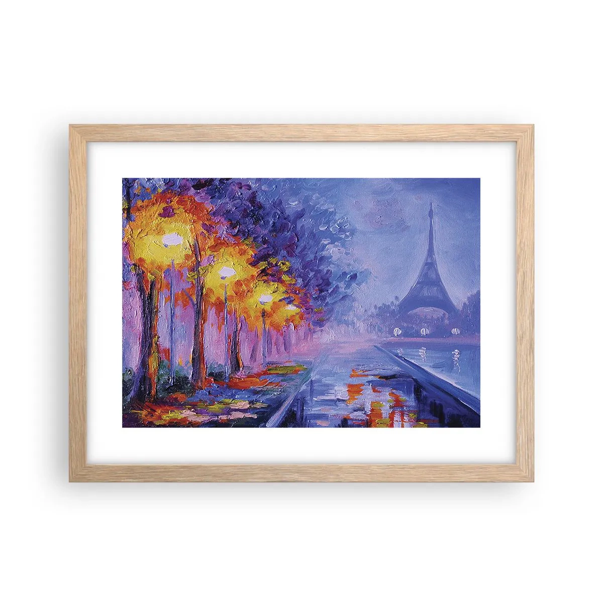Poster in light oak frame - Dreamed Walk - 40x30 cm