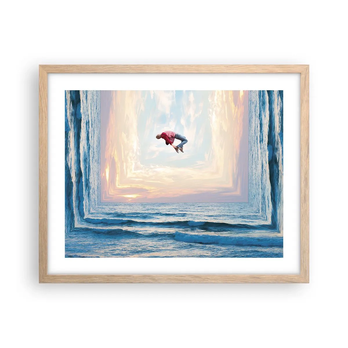 Poster in light oak frame - To Another Dimension - 50x40 cm