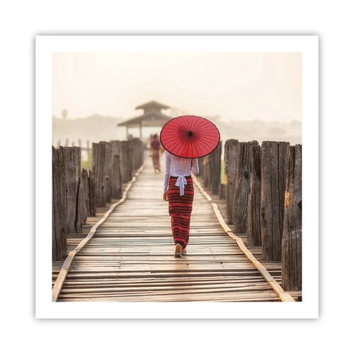 Poster - On an Old Bridge - 60x60 cm