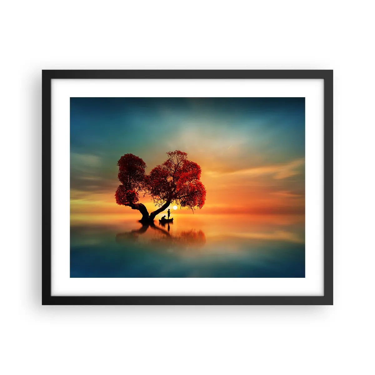 Poster in black frame - Far Away and Lost to the World - 50x40 cm