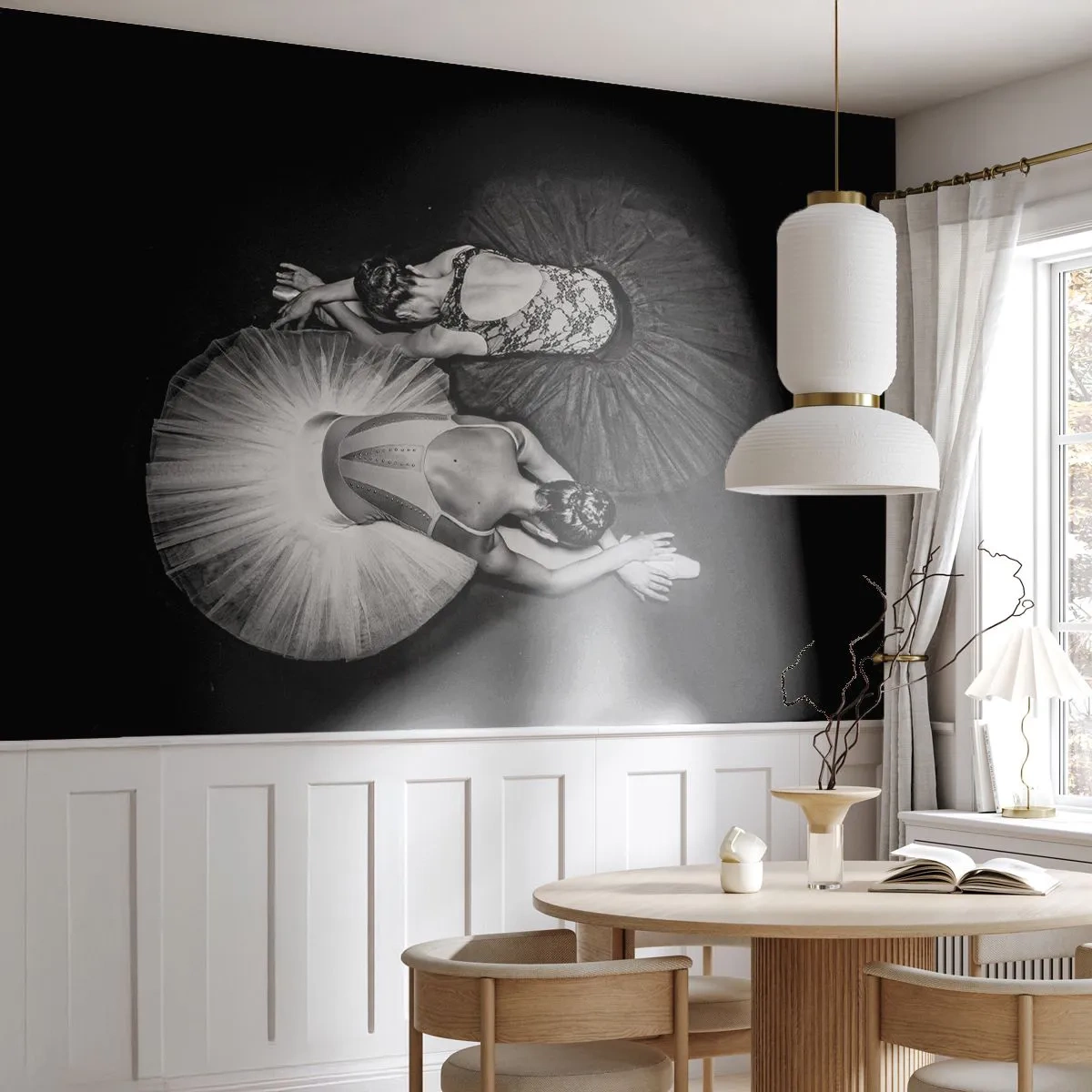 Photo Wallpaper Premium Canvas - Yin and Yang - Ideal Balance - Ballerina, Ballet, Dance - 350x256 cm