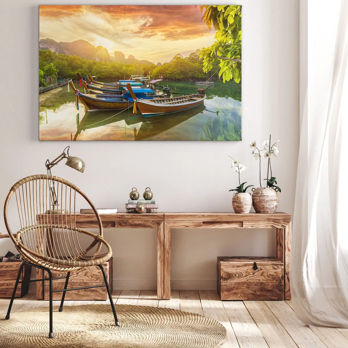 Canvas picture - At the Start of a Busy Day - 100x70 cm