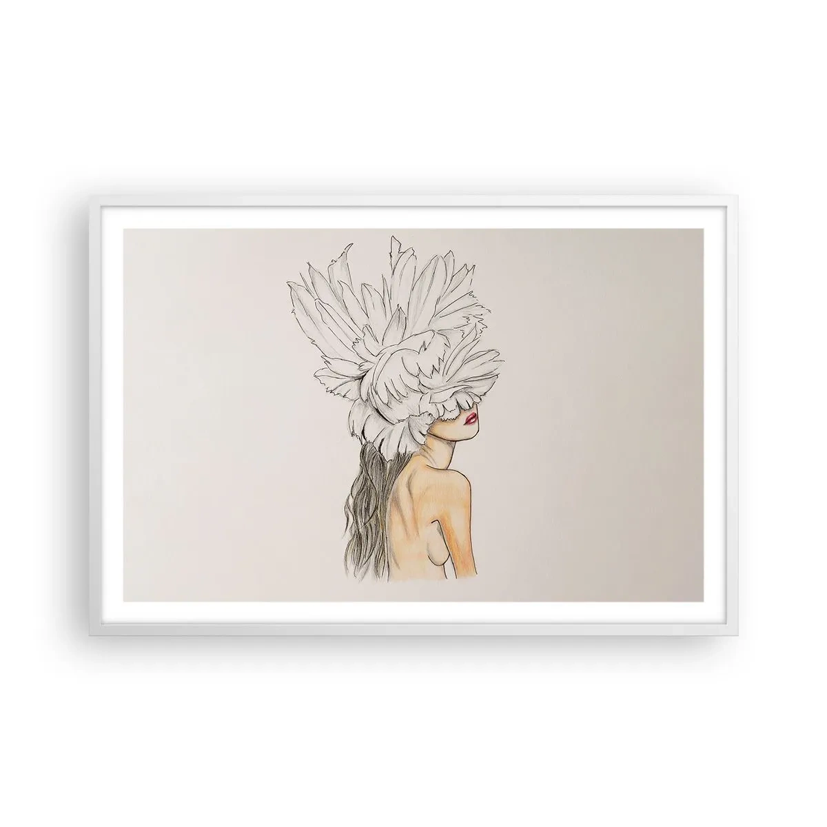 Poster in white frmae - Crowned Beauty - 91x61 cm