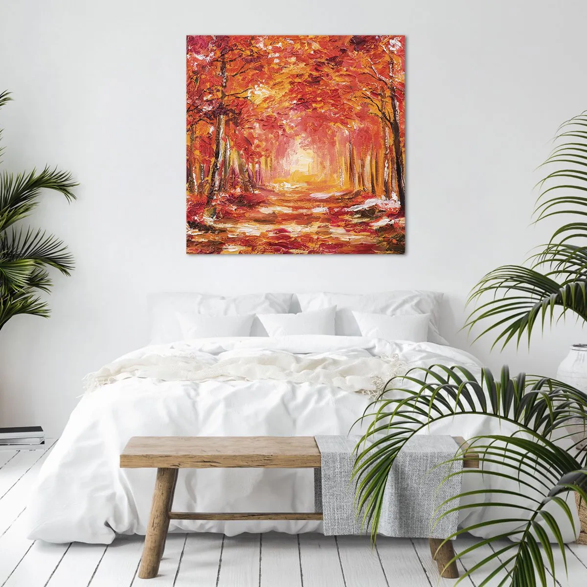 Canvas picture - Copper Forest - 70x70 cm