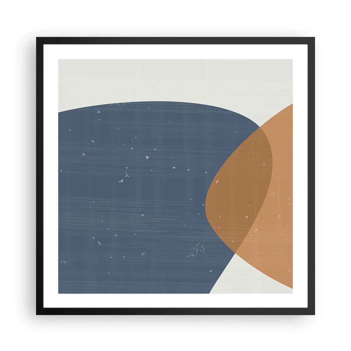 Poster in black frame - Ovals and Intersections - 60x60 cm