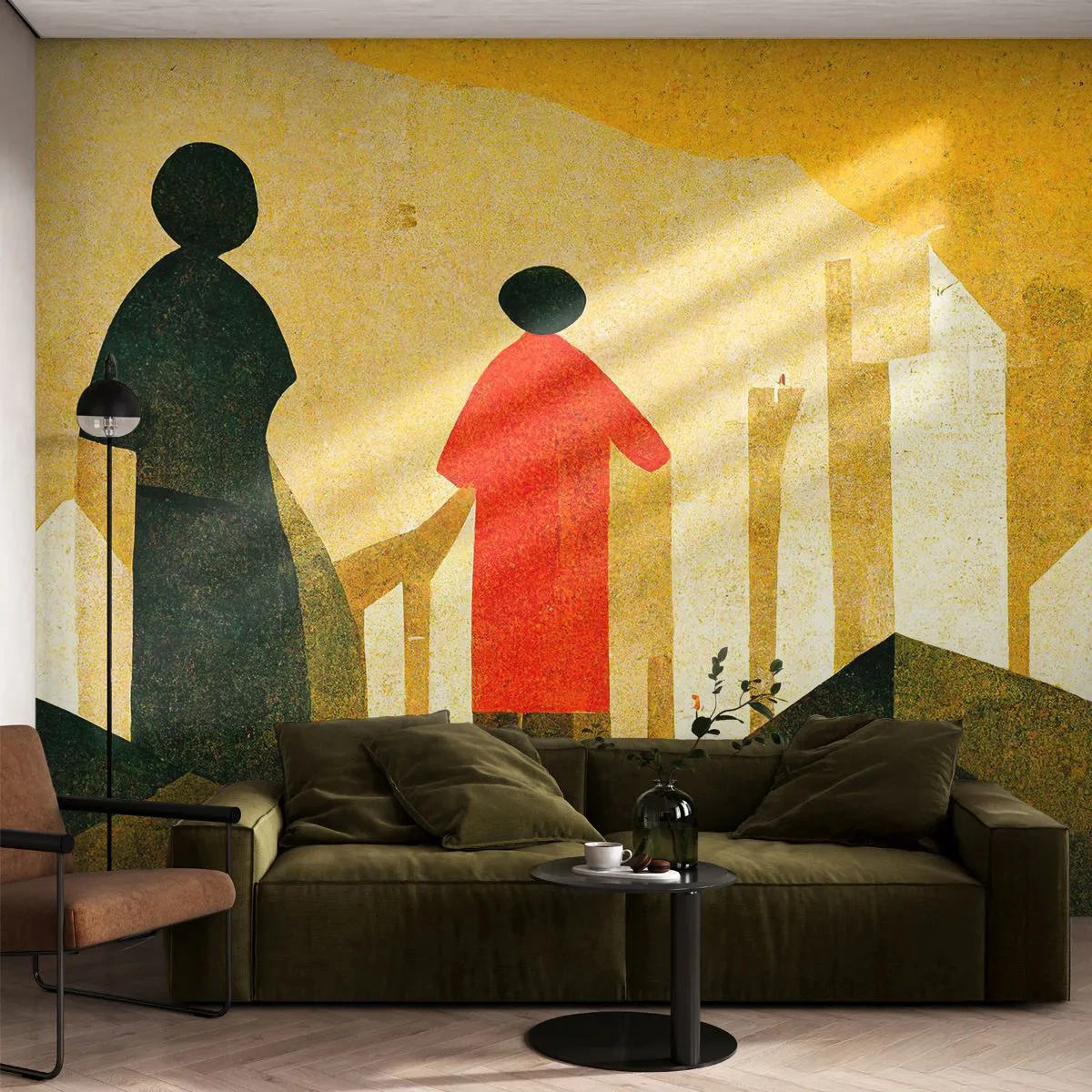 Photo Wallpaper Premium Sand - Still a Long Way - People, Symbolism, Piece - 300x210 cm