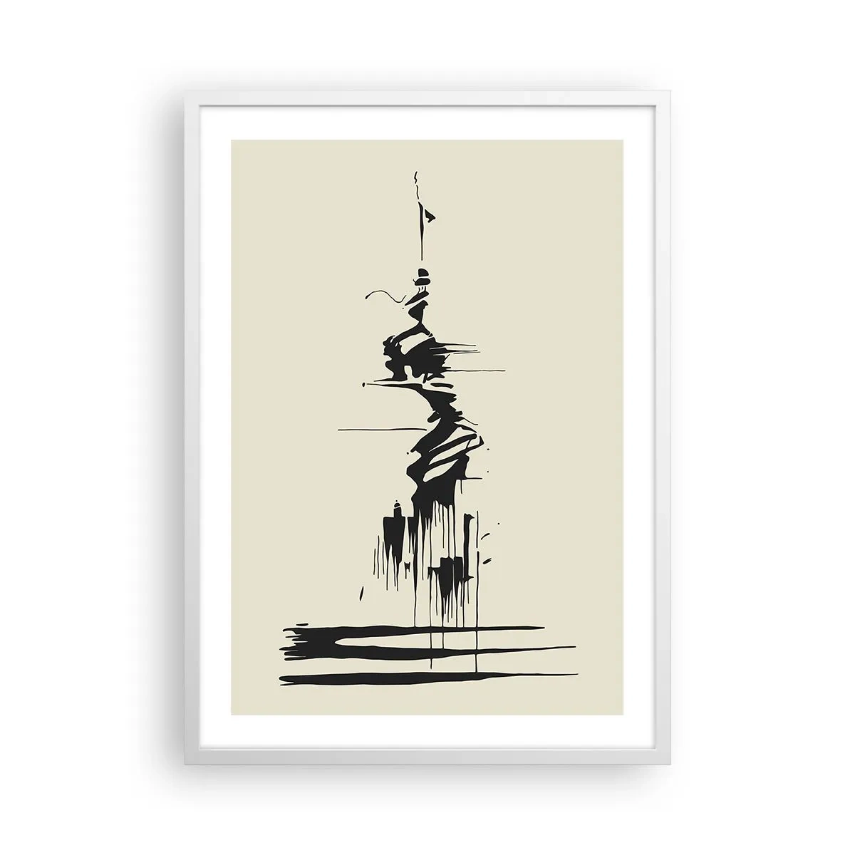 Poster in white frmae - Hasty Abstract - 50x70 cm