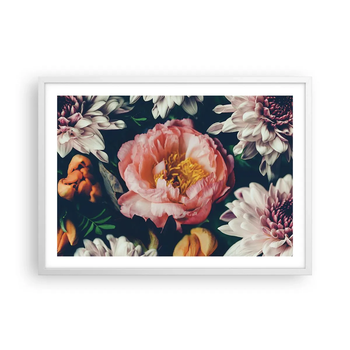 Poster in white frmae - In Baroque Style - 70x50 cm