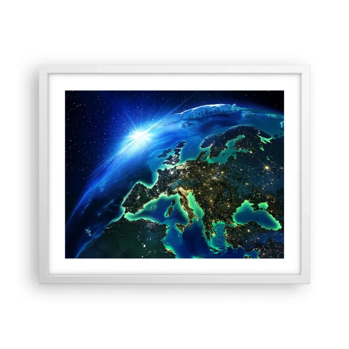 Poster in white frmae - Sparkling Europe - 50x40 cm