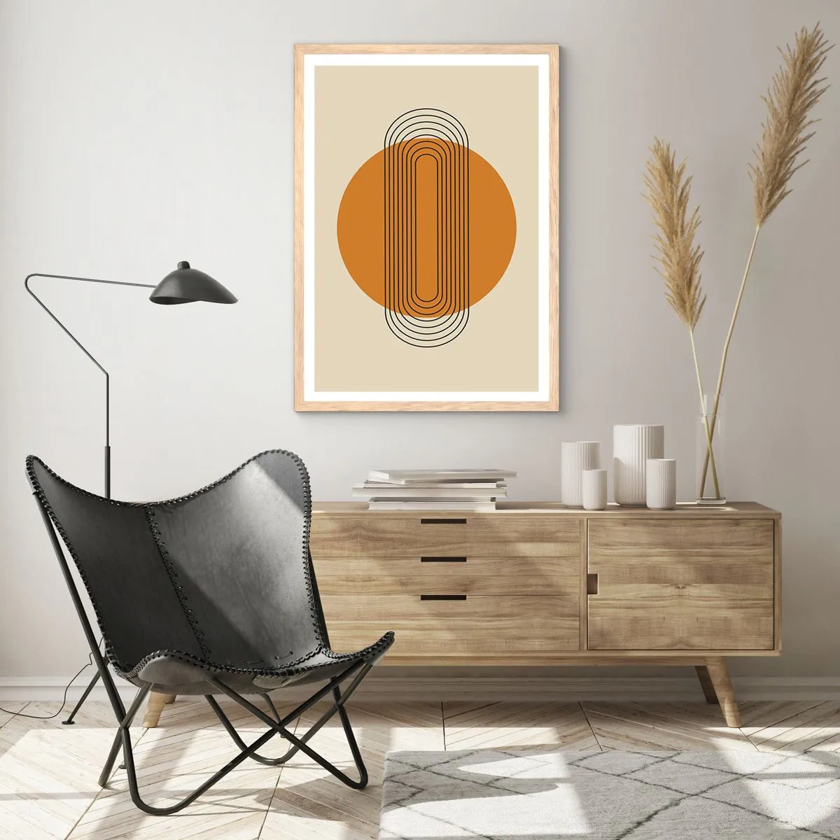 Poster in light oak frame - Perfect Plan - 40x50 cm