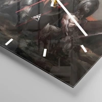 Clock face with lines