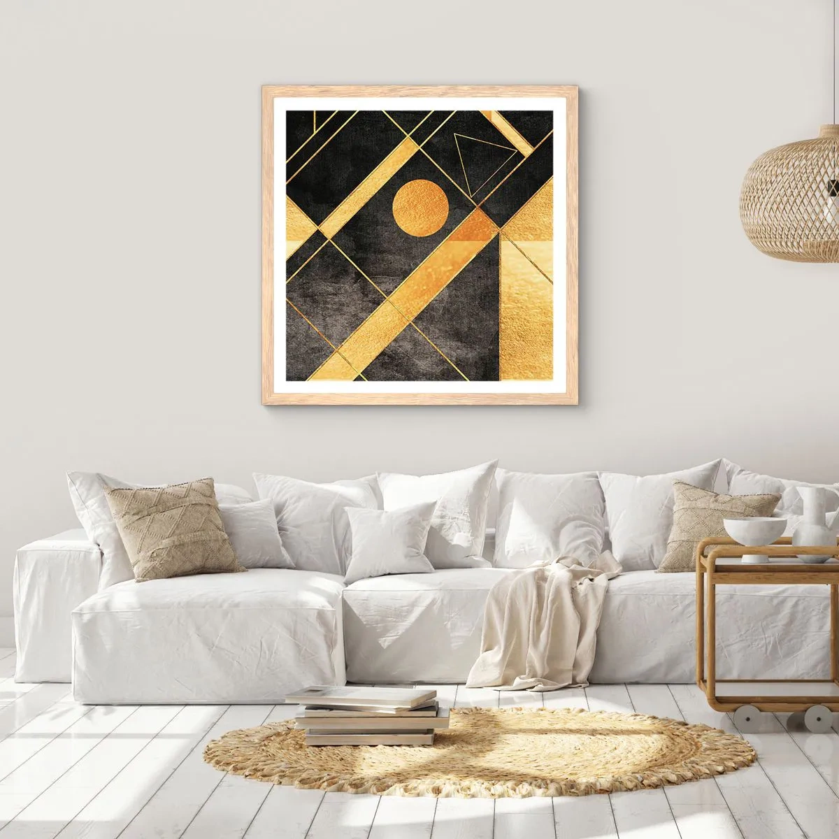 Poster in light oak frame - Sun of the Desert - 40x40 cm