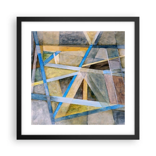 Poster in black frame - Straight Or Slanted? - 40x40 cm