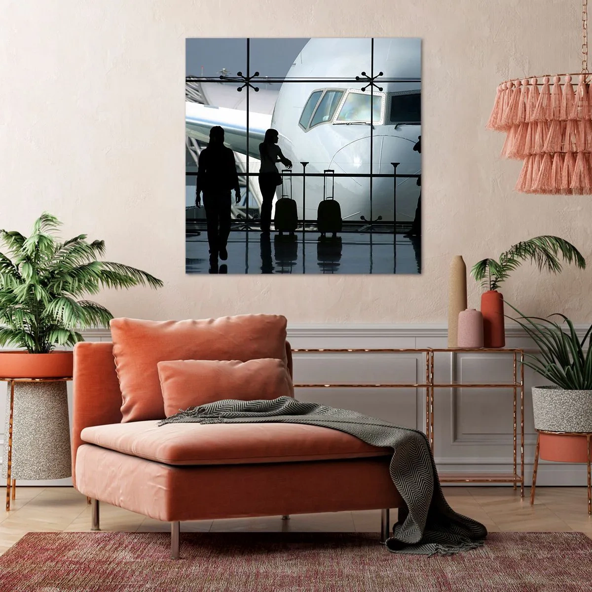 Canvas picture - Via a Vis at the Aiport - 70x70 cm