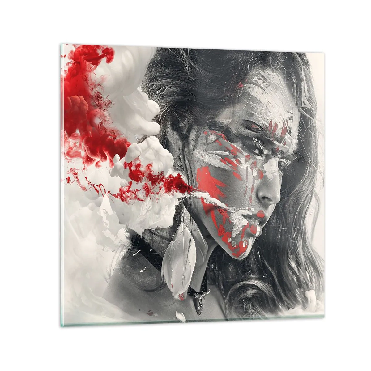 Glass picture - Smoke of Absurdity - 30x30 cm