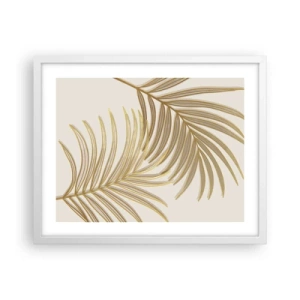Poster in white frmae - Golden Palm! - 50x40 cm