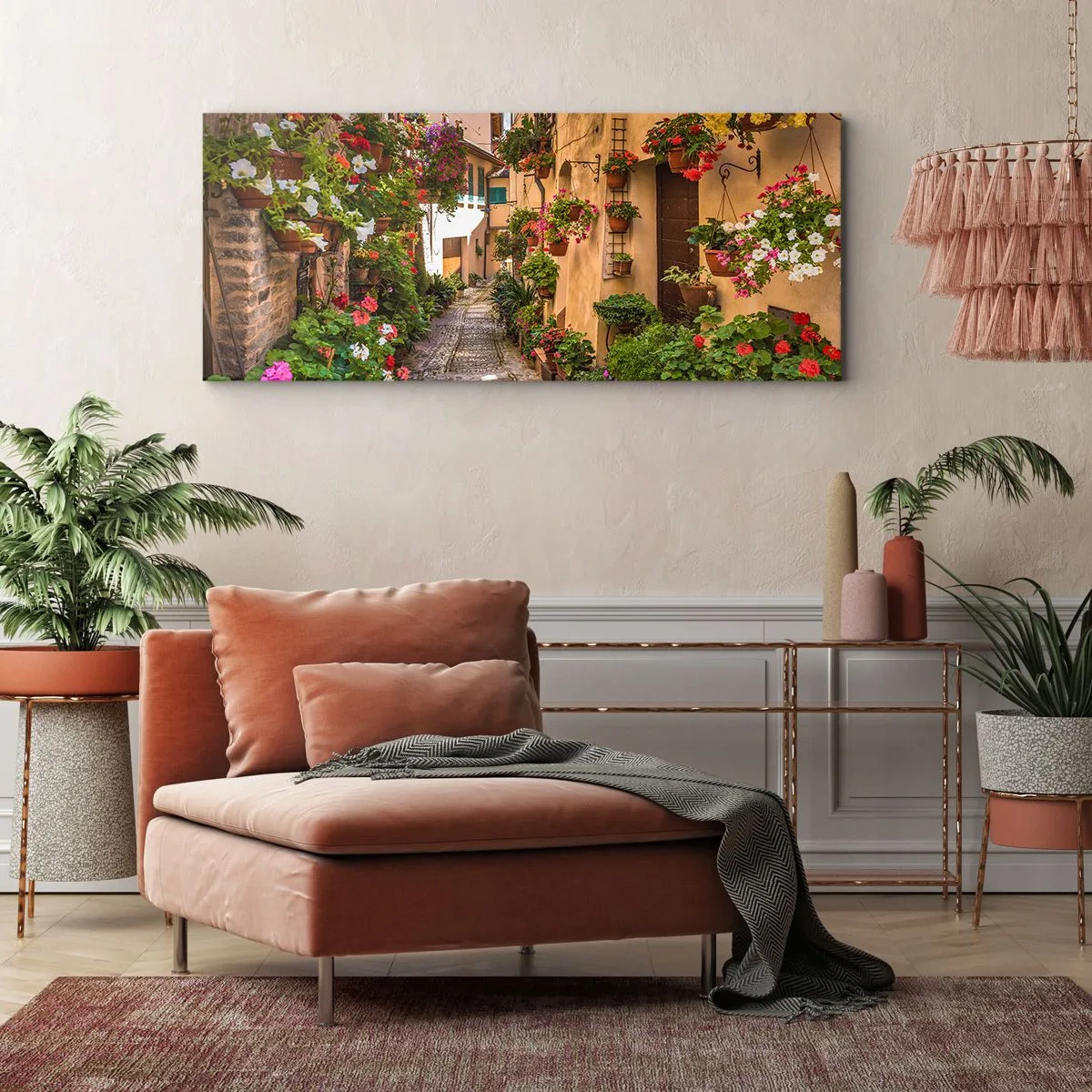 Canvas picture - Italian Back Street - 140x50 cm