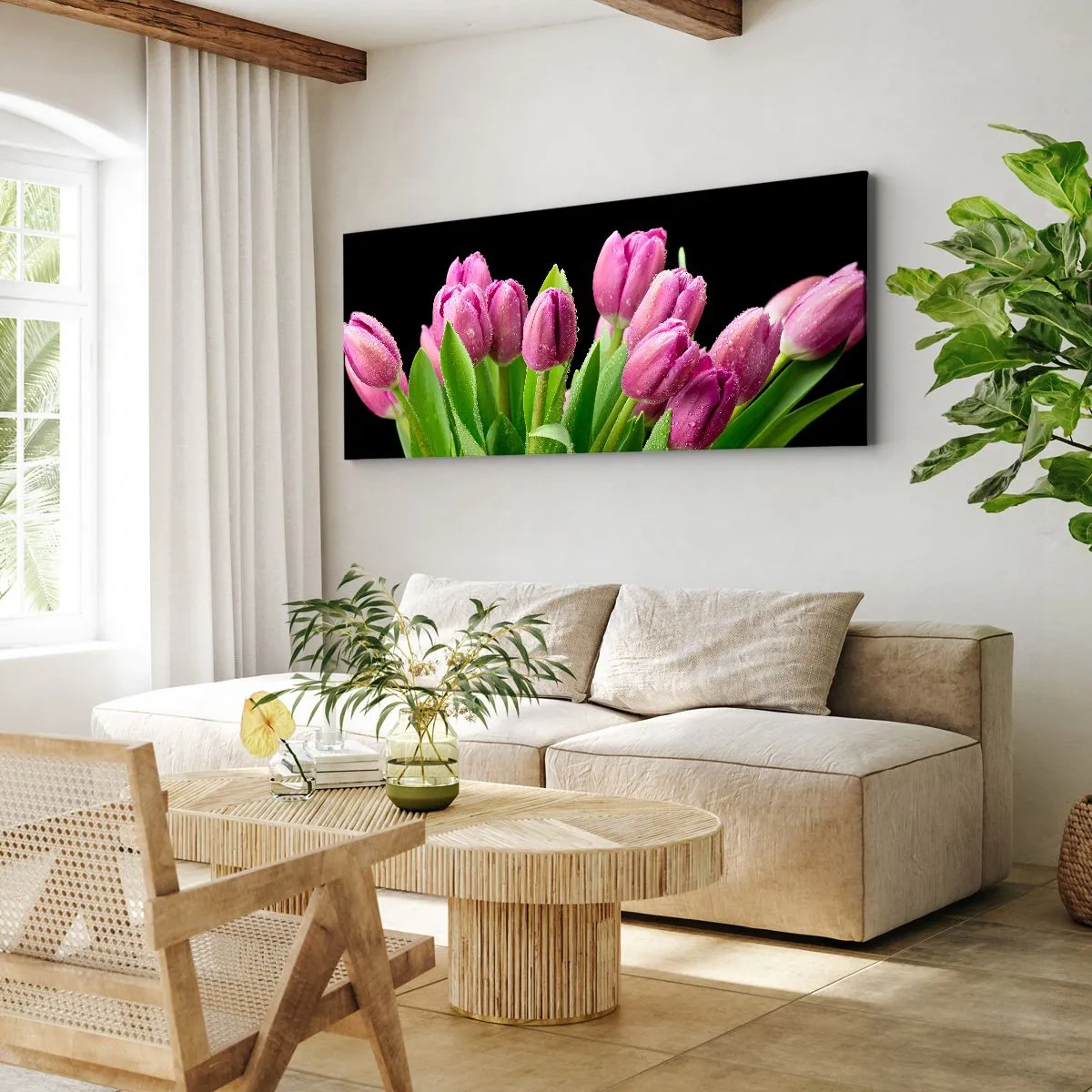Canvas picture - Lilac Joy of Spring - 90x30 cm