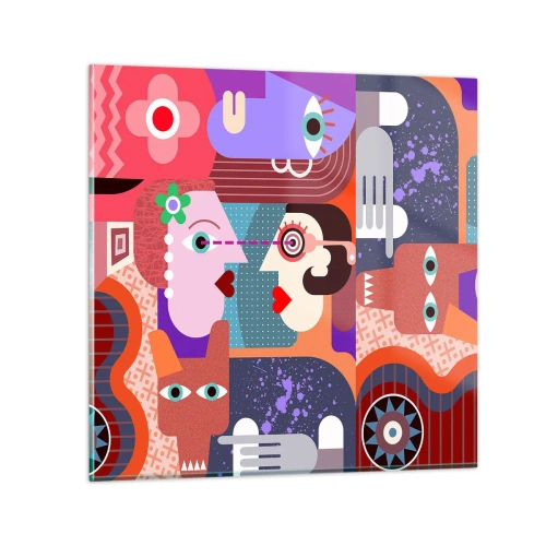 Glass picture - Eye to Eye - 70x70 cm