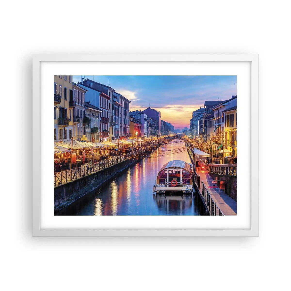 Poster in white frmae - Evening of Light and Fun - 50x40 cm
