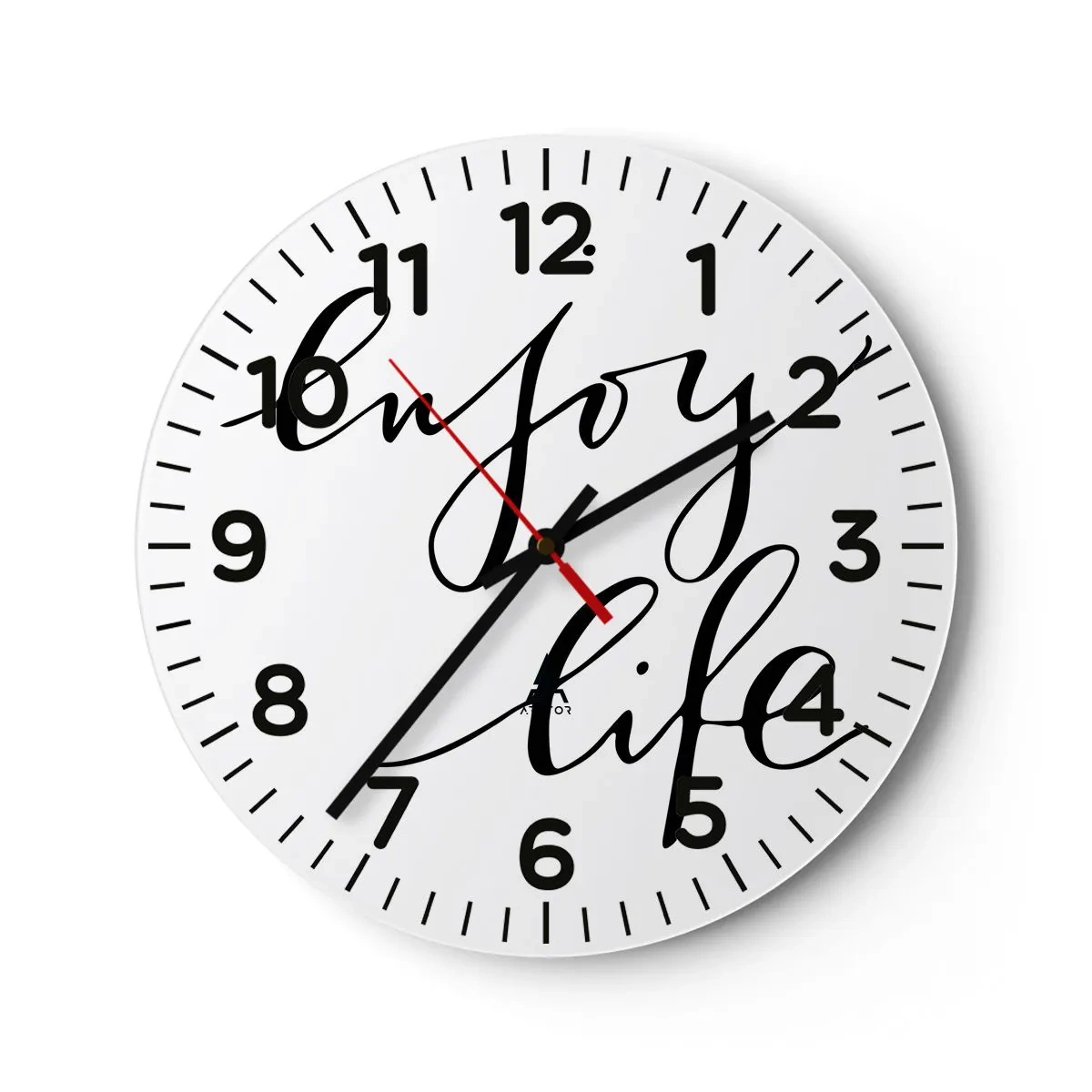 Wall clock - Clock on glass - Nothing to Add… - 30x30 cm