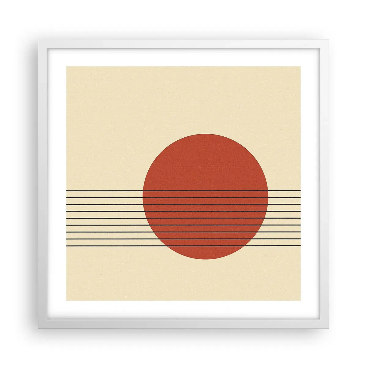 Poster in white frmae - Around and Beoynd - 50x50 cm