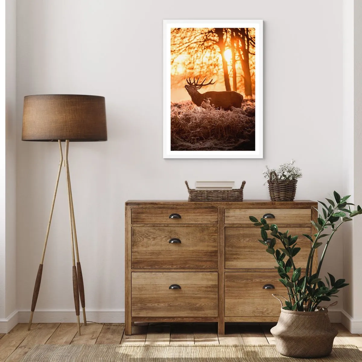 Poster in white frmae - Hunter's Dream - 50x70 cm