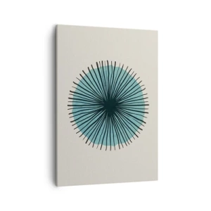 Canvas picture - Rays on Blue - 50x70 cm