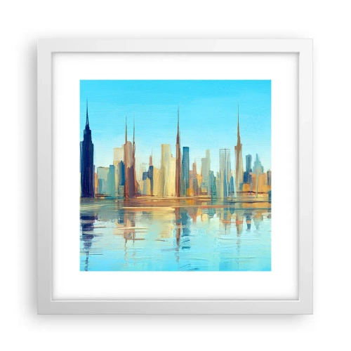 Poster in white frmae - Sunny Metropolis - 30x30 cm