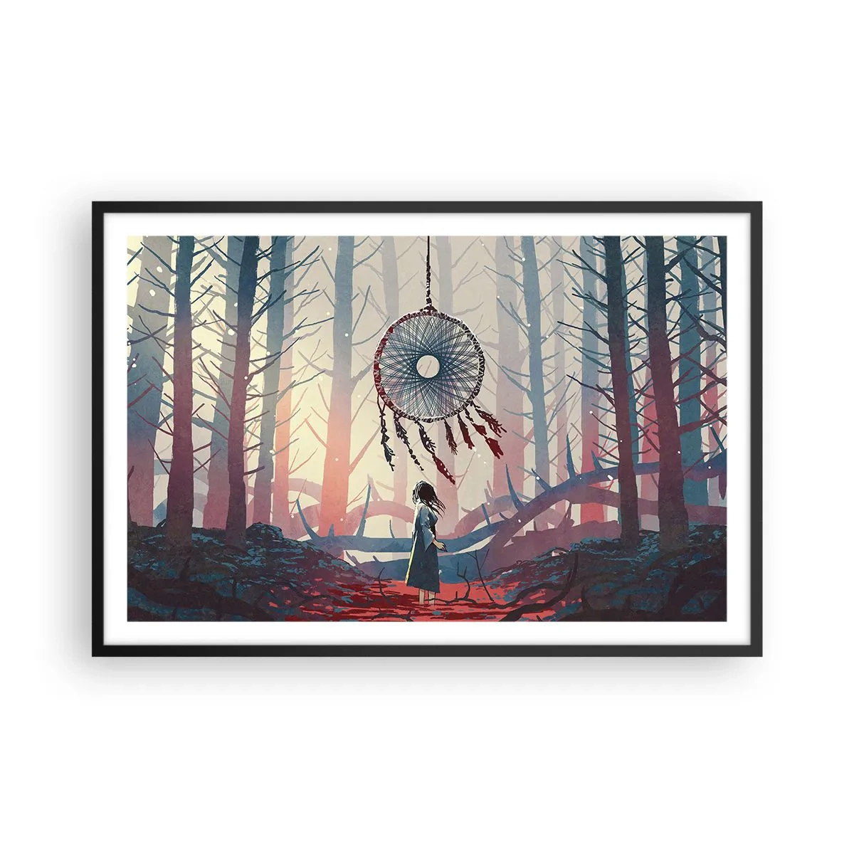 Poster in black frame - Mysterious Ritual of Life - 91x61 cm
