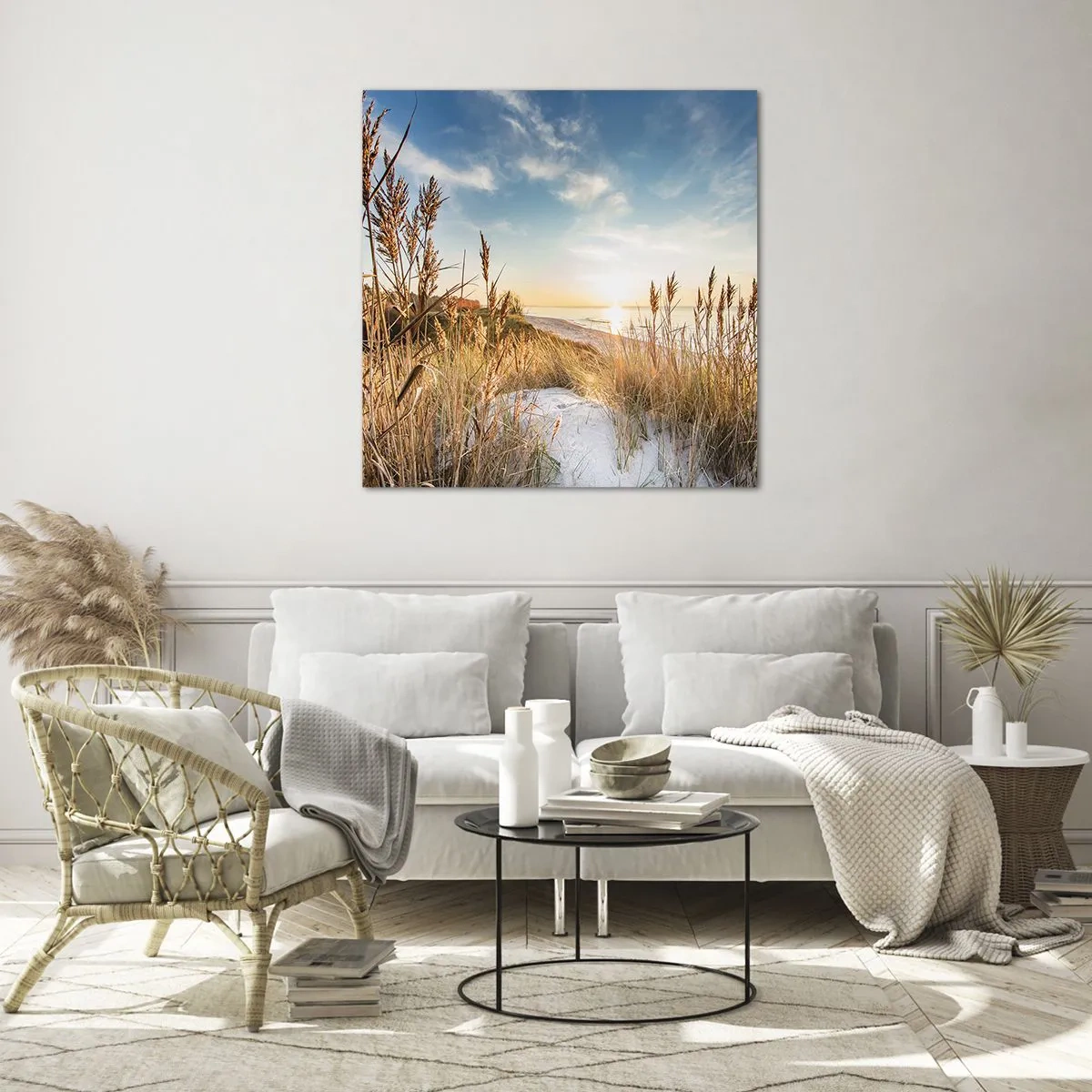 Glass picture - Northern Beach - 30x30 cm