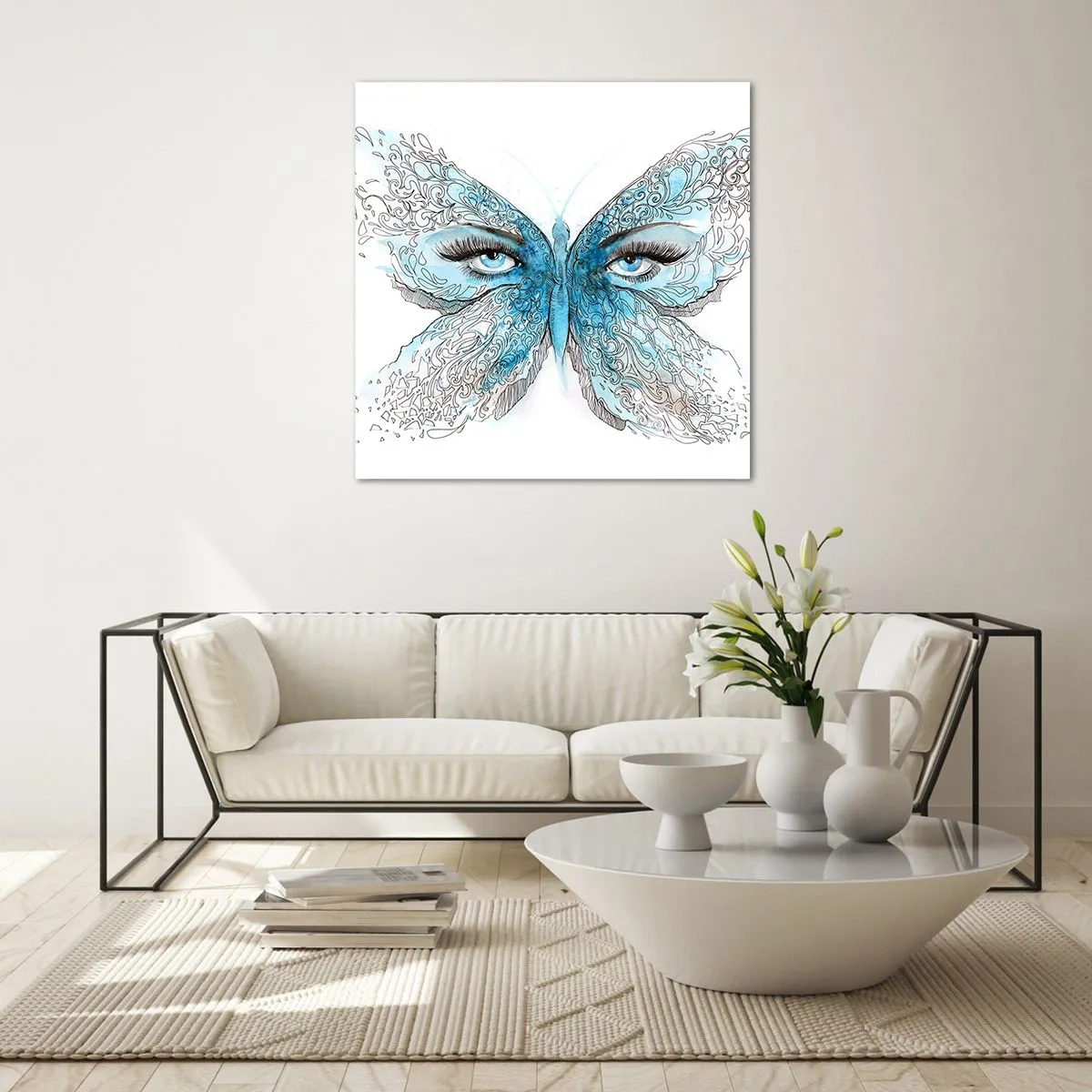 Glass picture - Eros Praying Mantis - 60x60 cm