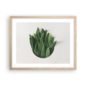 Poster in light oak frame - Untamed Curiosity - 50x40 cm