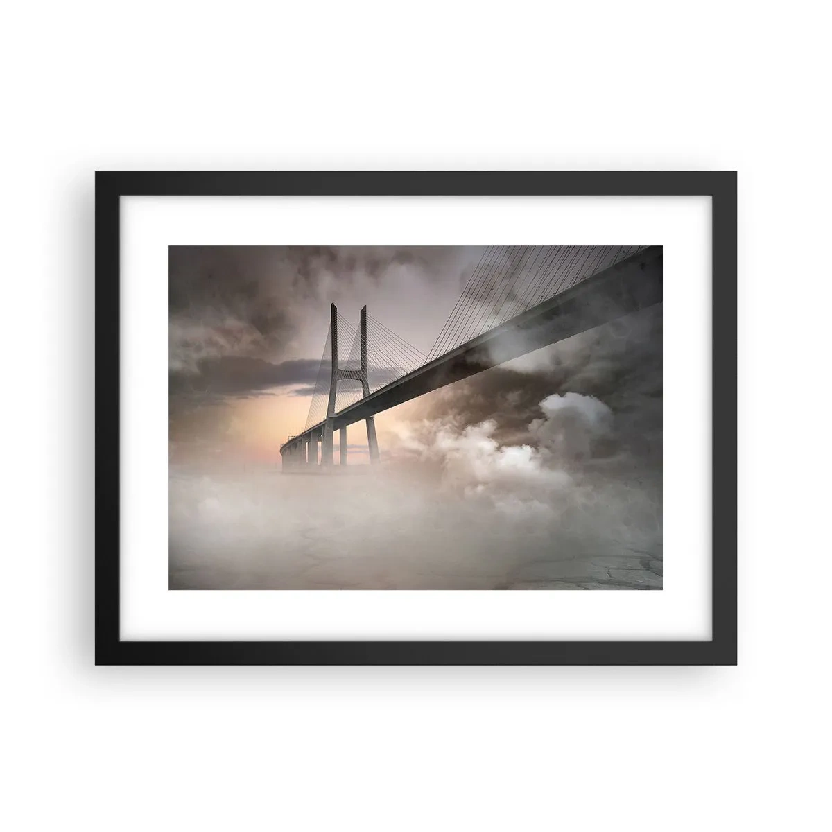 Poster in black frame - By the River that Doesn't Exist - 40x30 cm