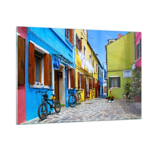 Glass picture - Sweet, Pastel Alley - 120x80 cm