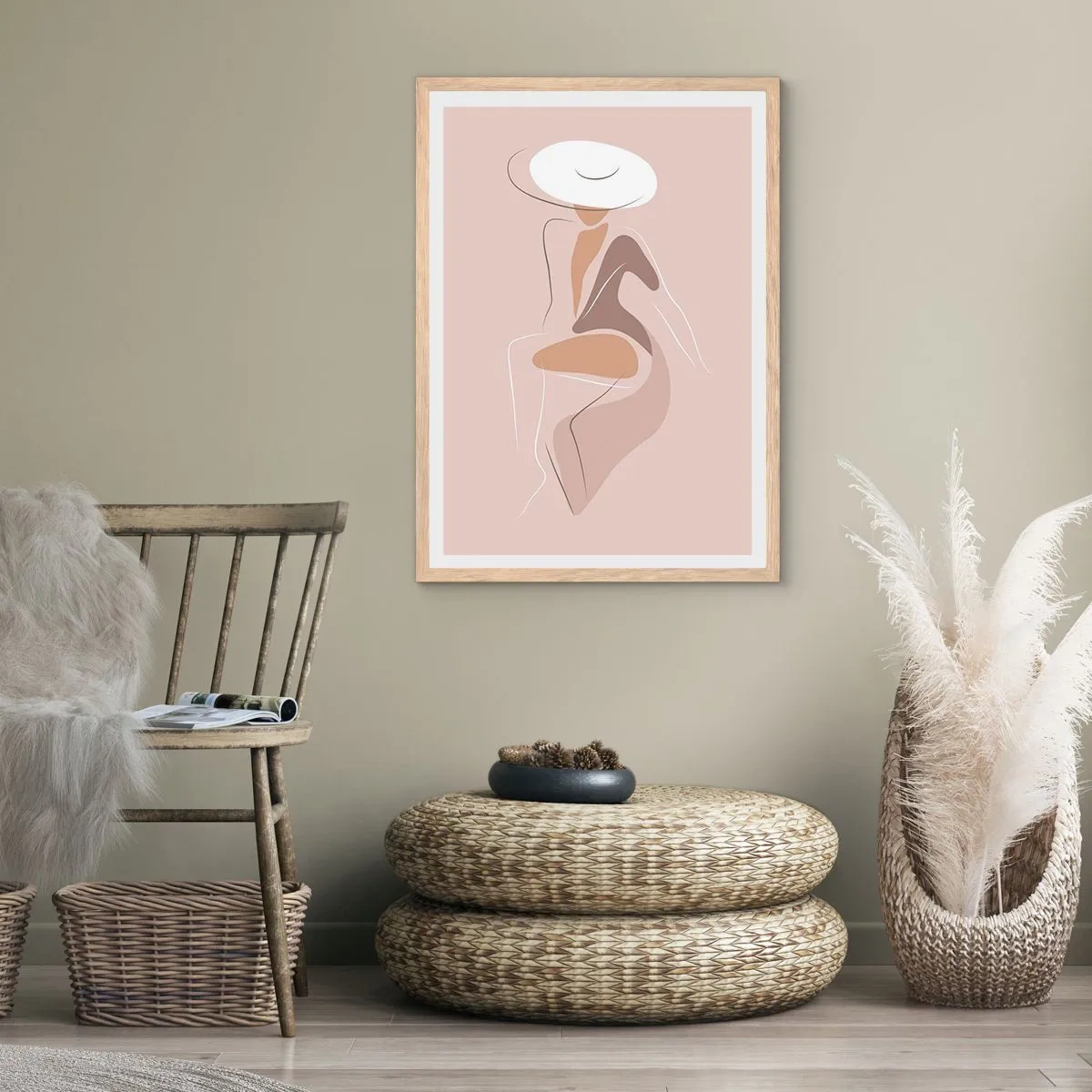 Poster in light oak frame - Being a Lady - 61x91 cm