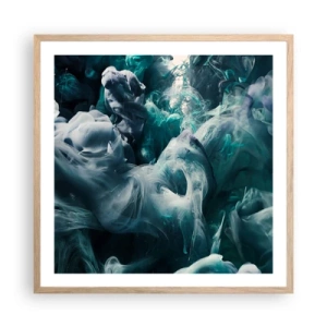 Poster in light oak frame - Movement of Colour - 60x60 cm