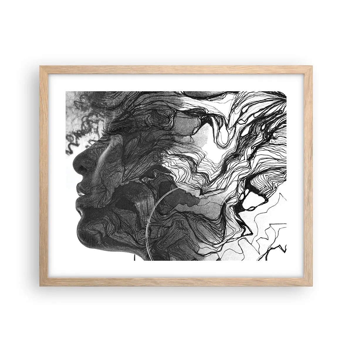 Poster in light oak frame - Wrapped up in Dreams - 50x40 cm