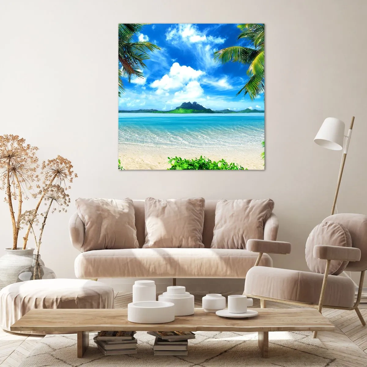 Canvas picture - Blue Tropics - 30x30 cm