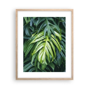 Poster in light oak frame - Immerse Yourself in Freshness - 40x50 cm